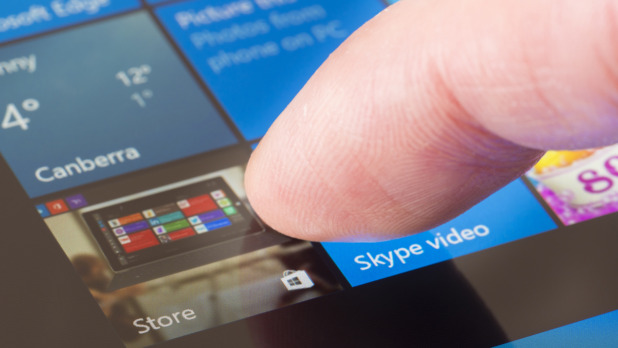 Clicking the Windows Store icon
