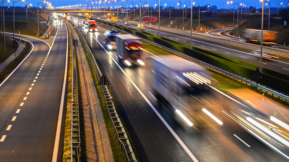 Four lane controlled-access highway in Poland