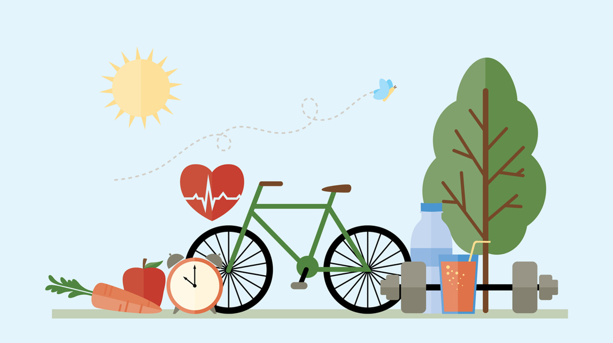 Healthy Lifestyle Concept Illustration