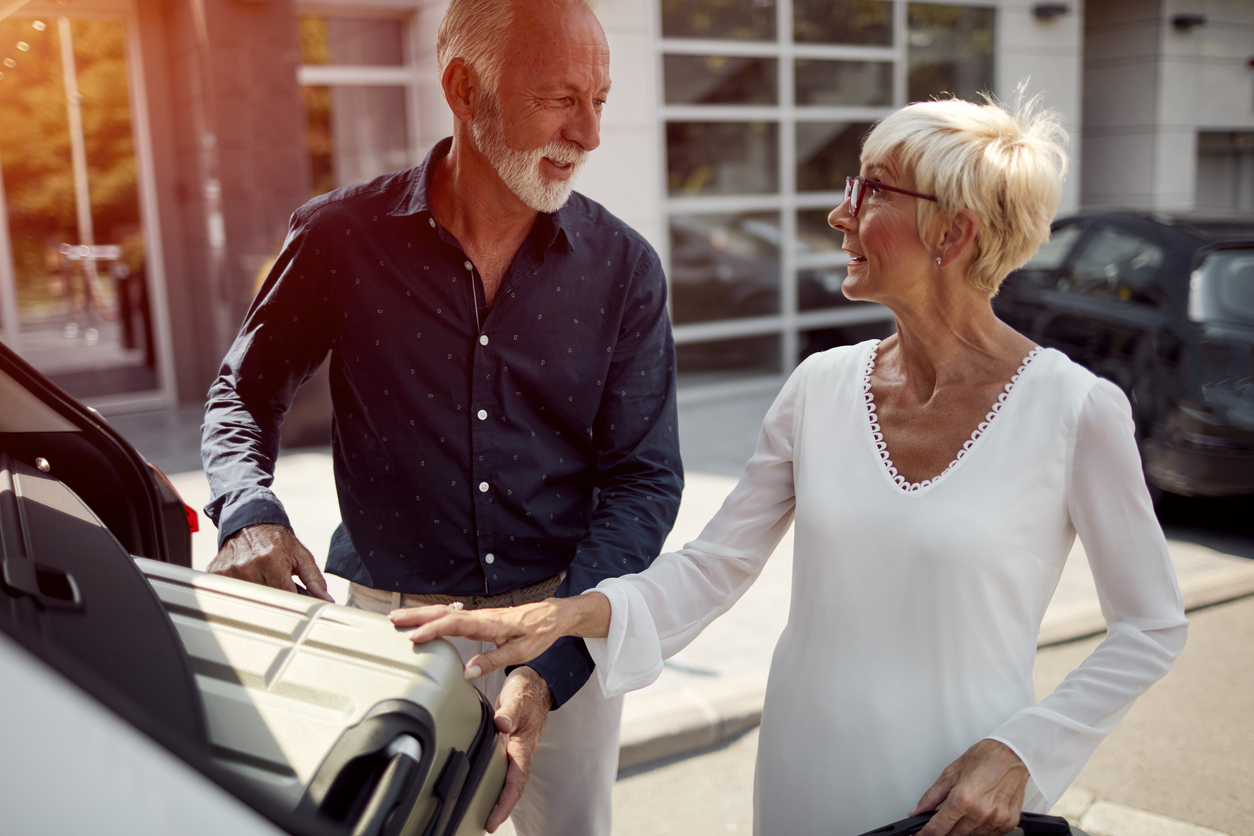 Senior Couple In Hotel