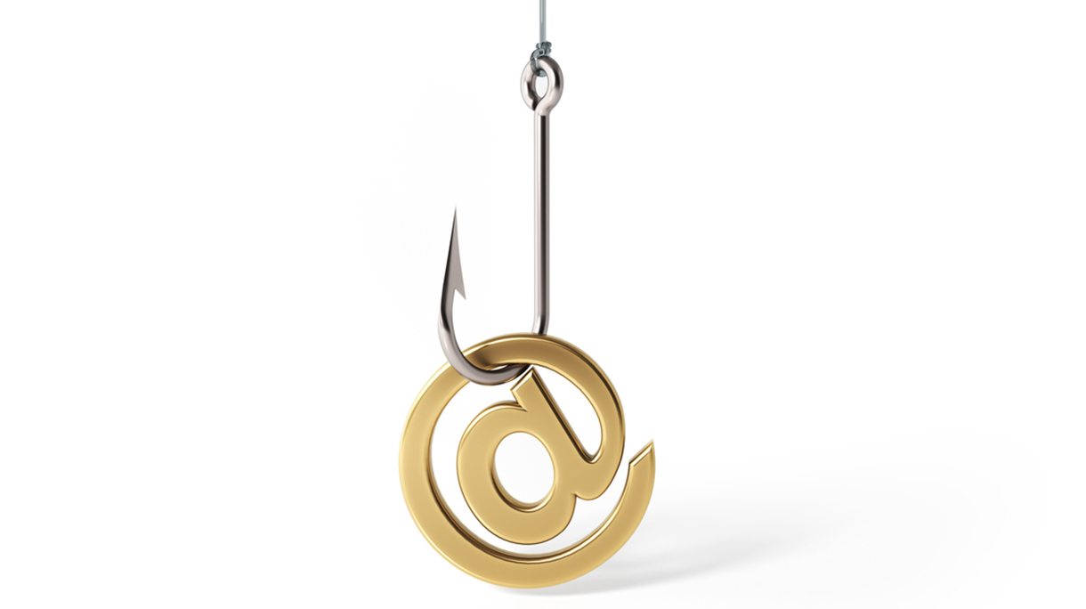 E-Mail Symbol Hooked By A Fishing Hook