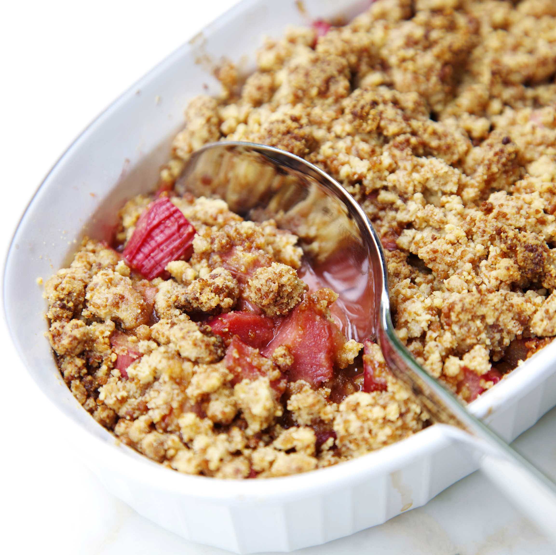 Rhubarb crumble