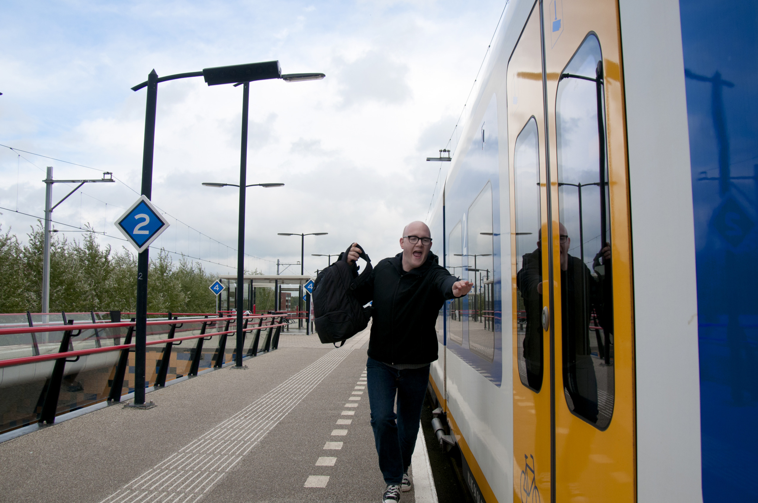 Running for the train