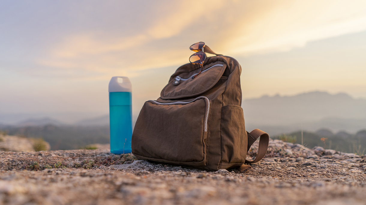Backpack in the mountains