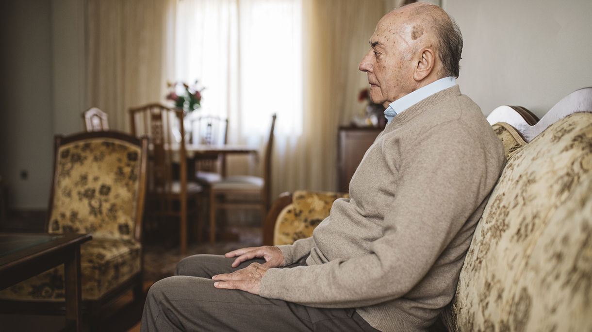 Portrait of a senior man indoor