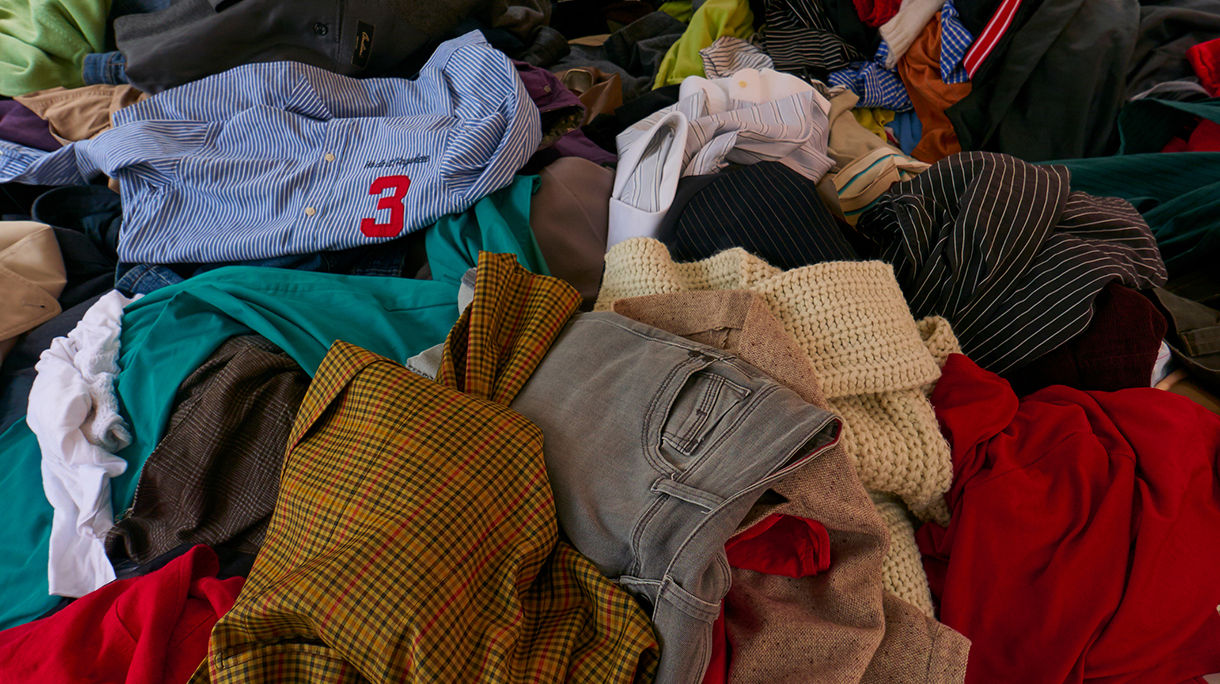 Full Frame Shot Of Old Clothes