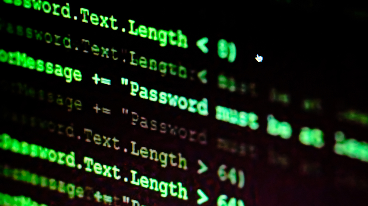 password display on computer screen, cyber crime concept