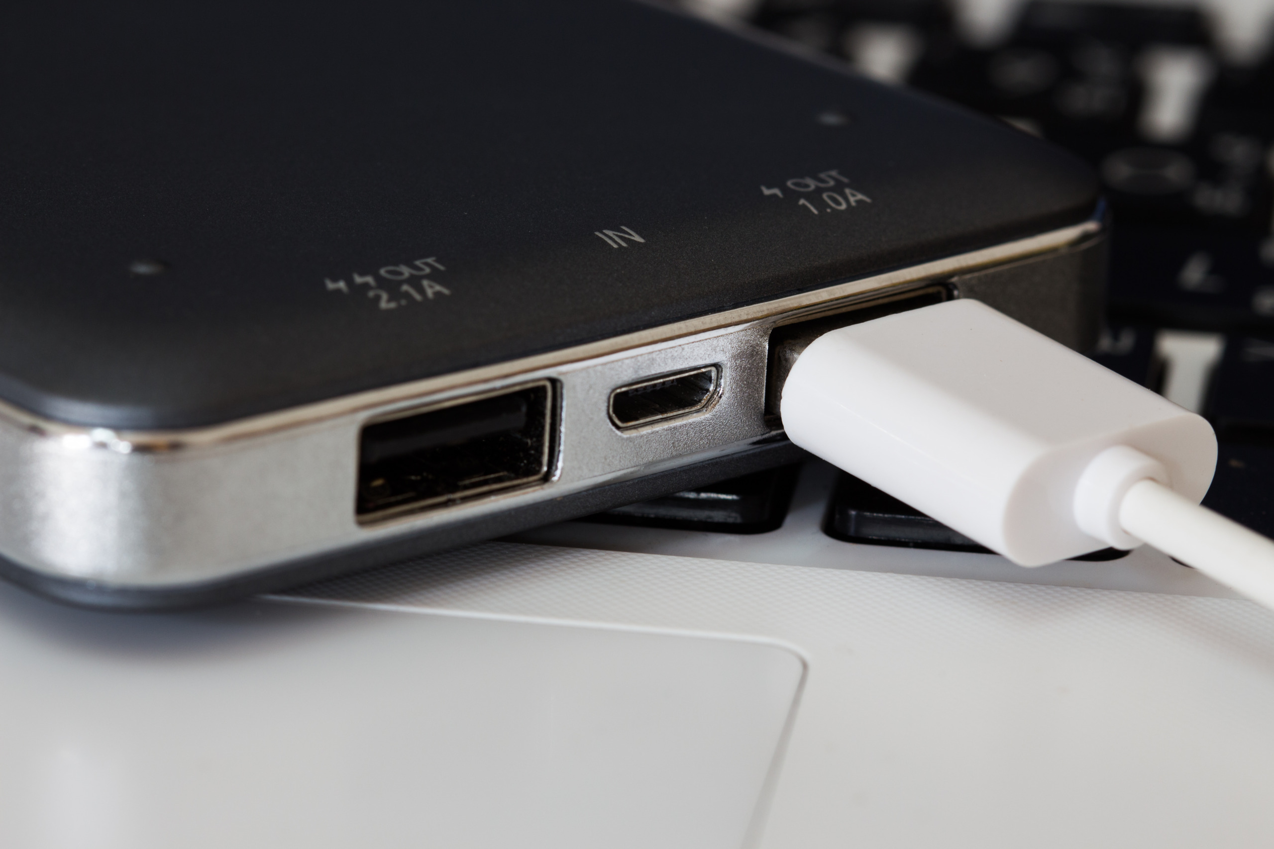 closeup power bank new power energy technology