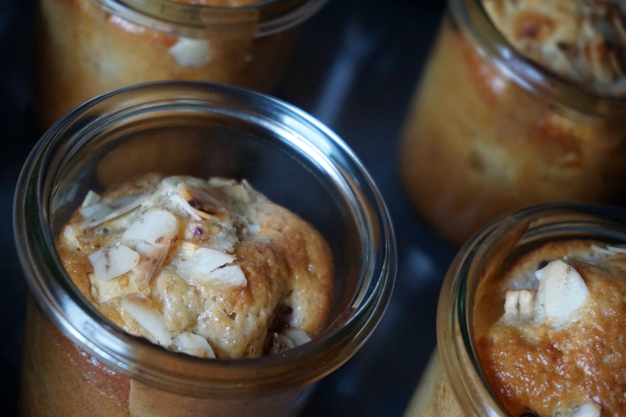 Detail Shot Of Apple Pie In Jars