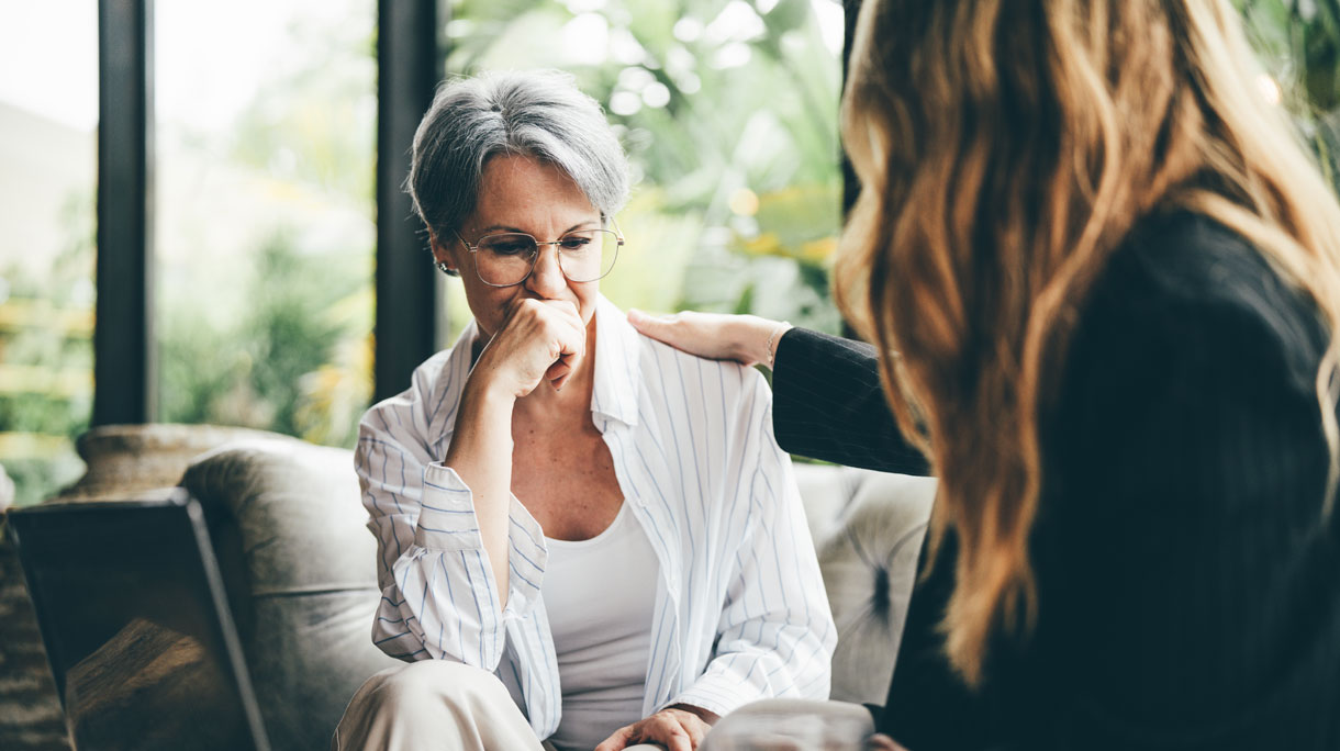 Vrouwen hebben serieus gesprek