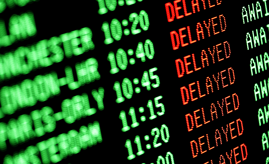 flight delays – delayed departures / arrivals screen