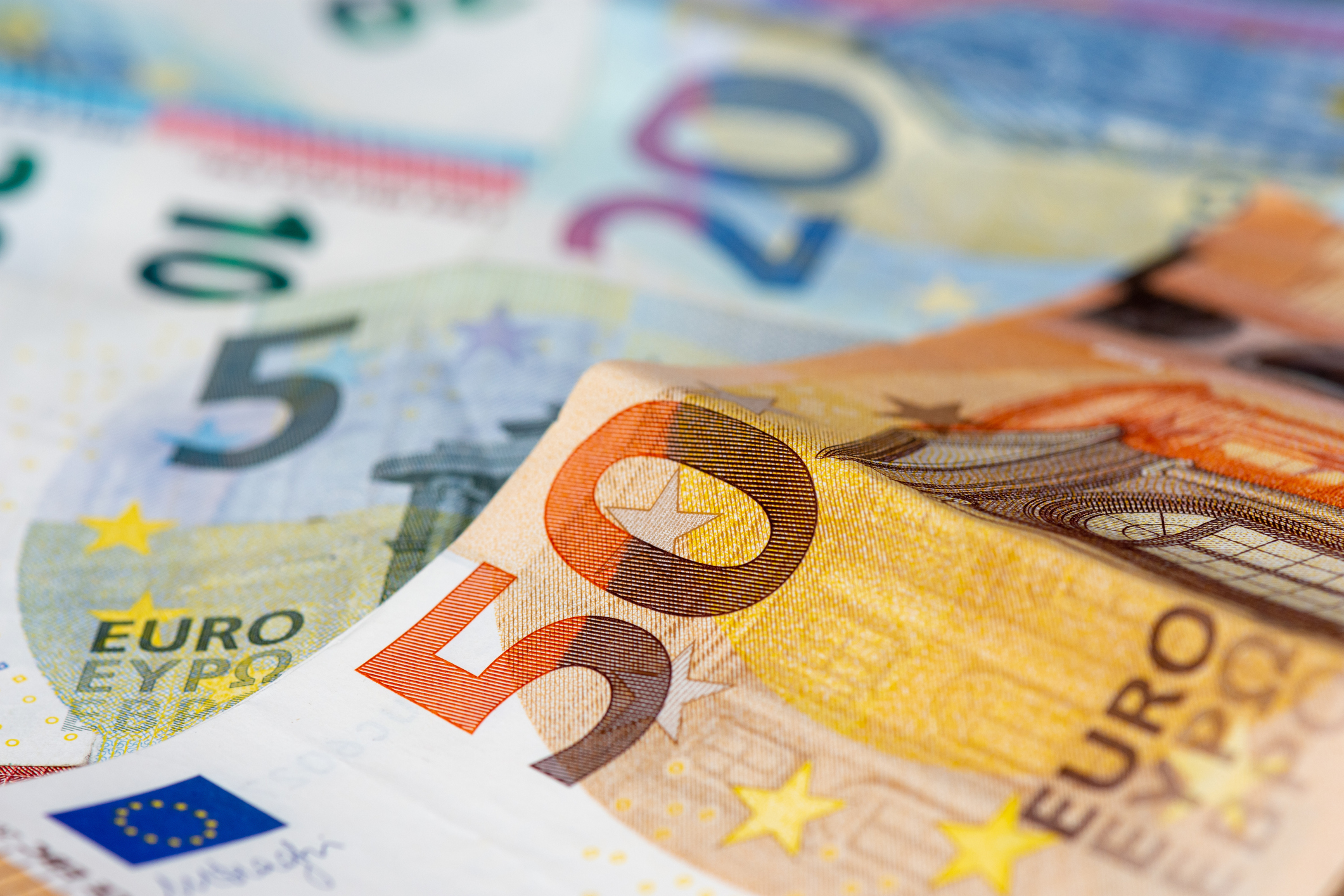 Euro banknotes