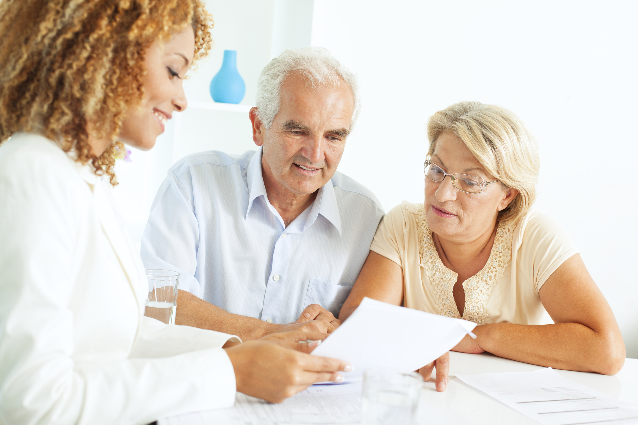 Senior Couple Meeting with Financial advisor.
