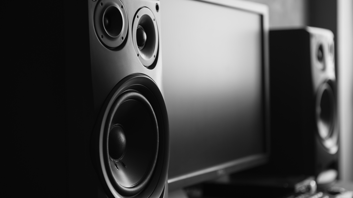 Speaker at recording studio