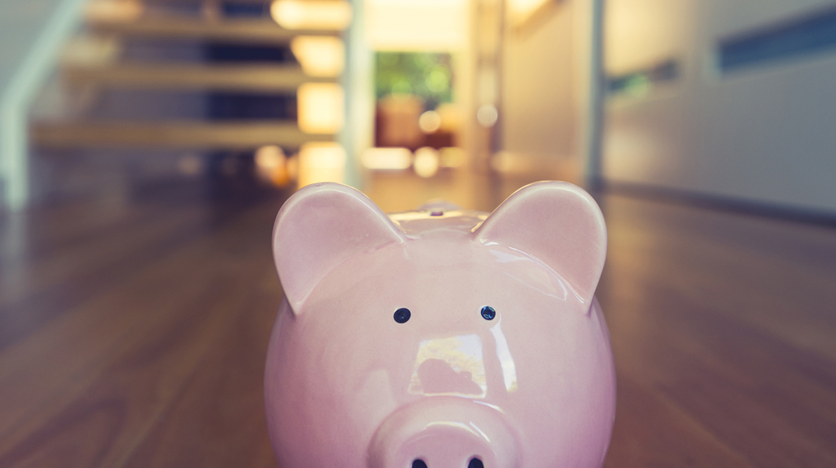 Saving for a home concept.