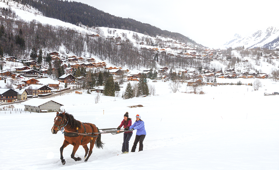 France, Alpes, La Clusaz, Ski Jouring