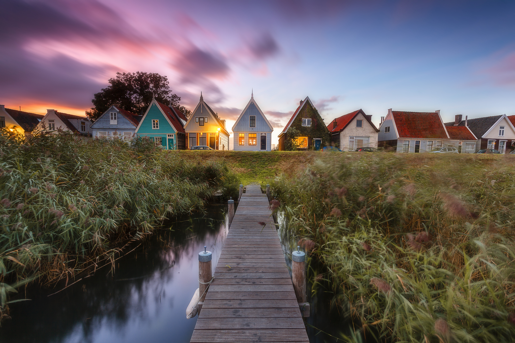 Sunset at Durgerdam historical town