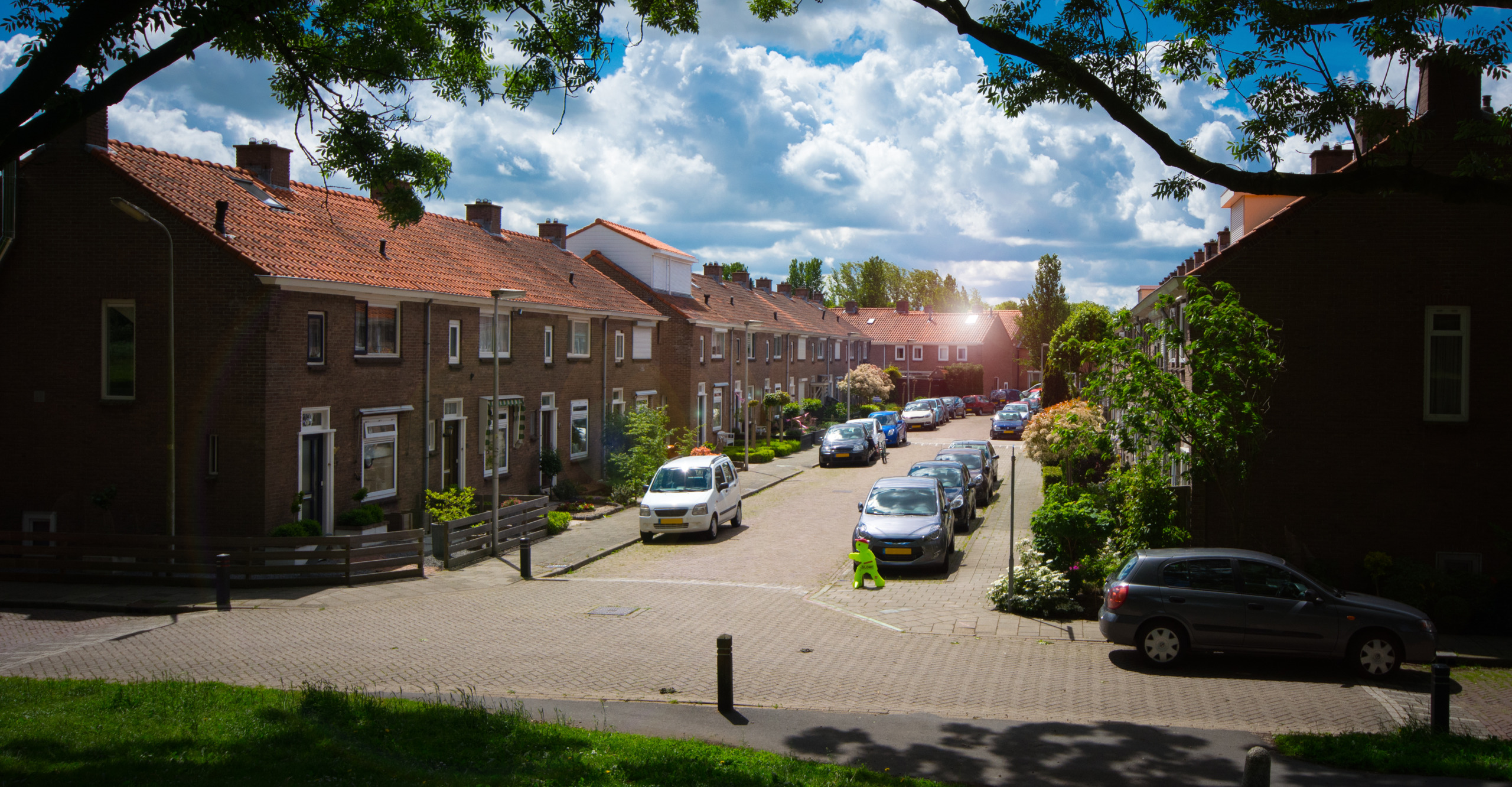 Dutch street in the green heart of holland