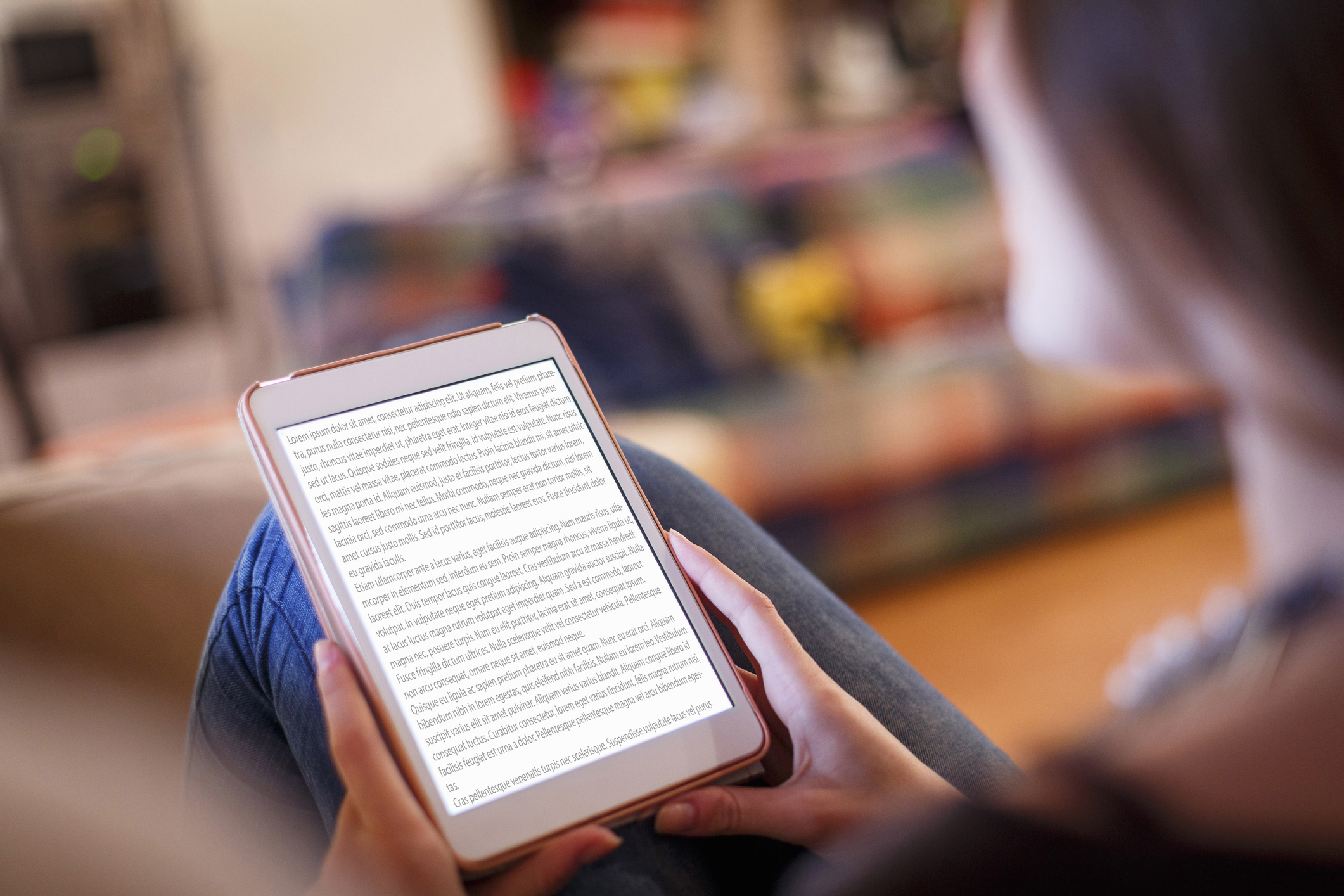 Young woman using digital tablet
