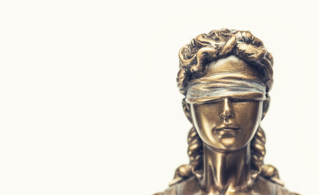 blind lady justice or Iustitia / Justitia the Roman goddess of Justice