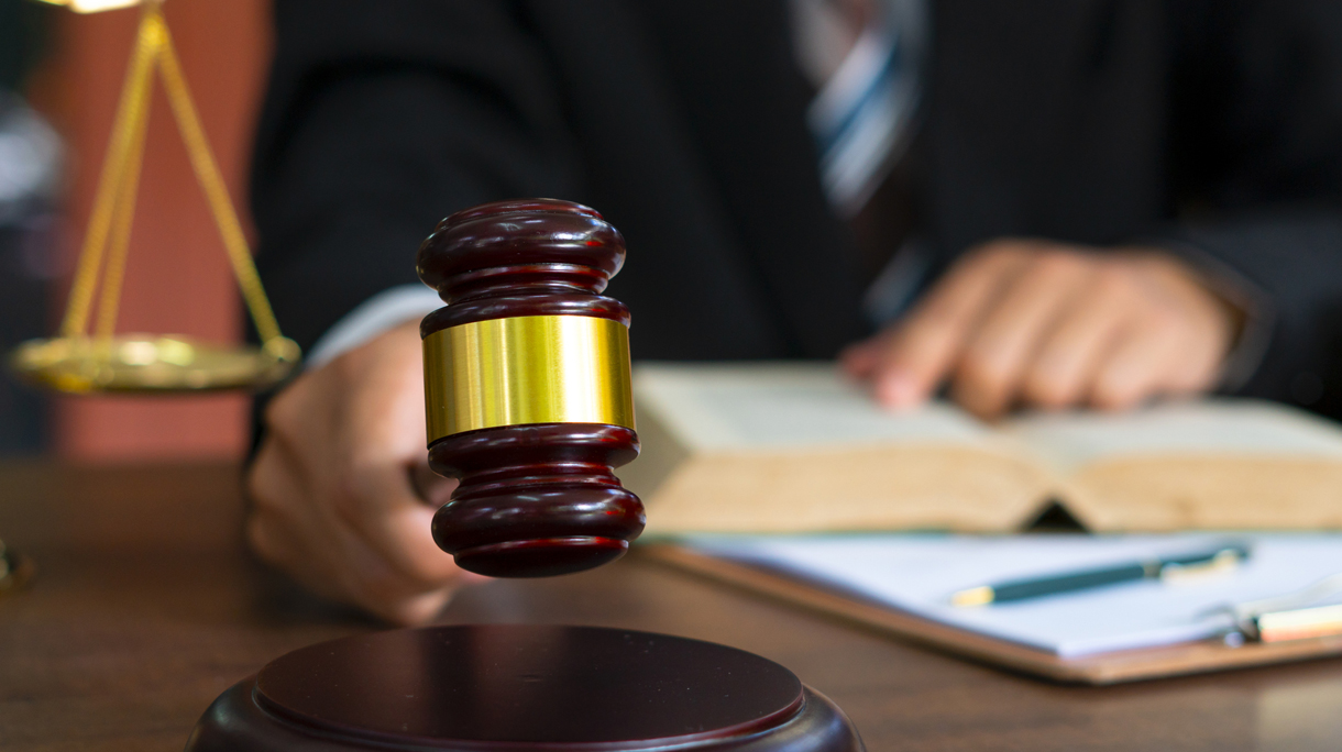 Judge with gavel on table. attorney, court judge,tribunal and justice concept.