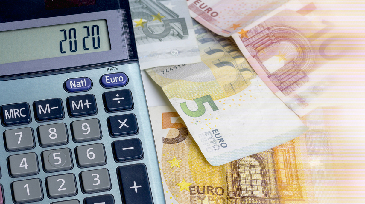 Digital Composite Of Money And Calculator