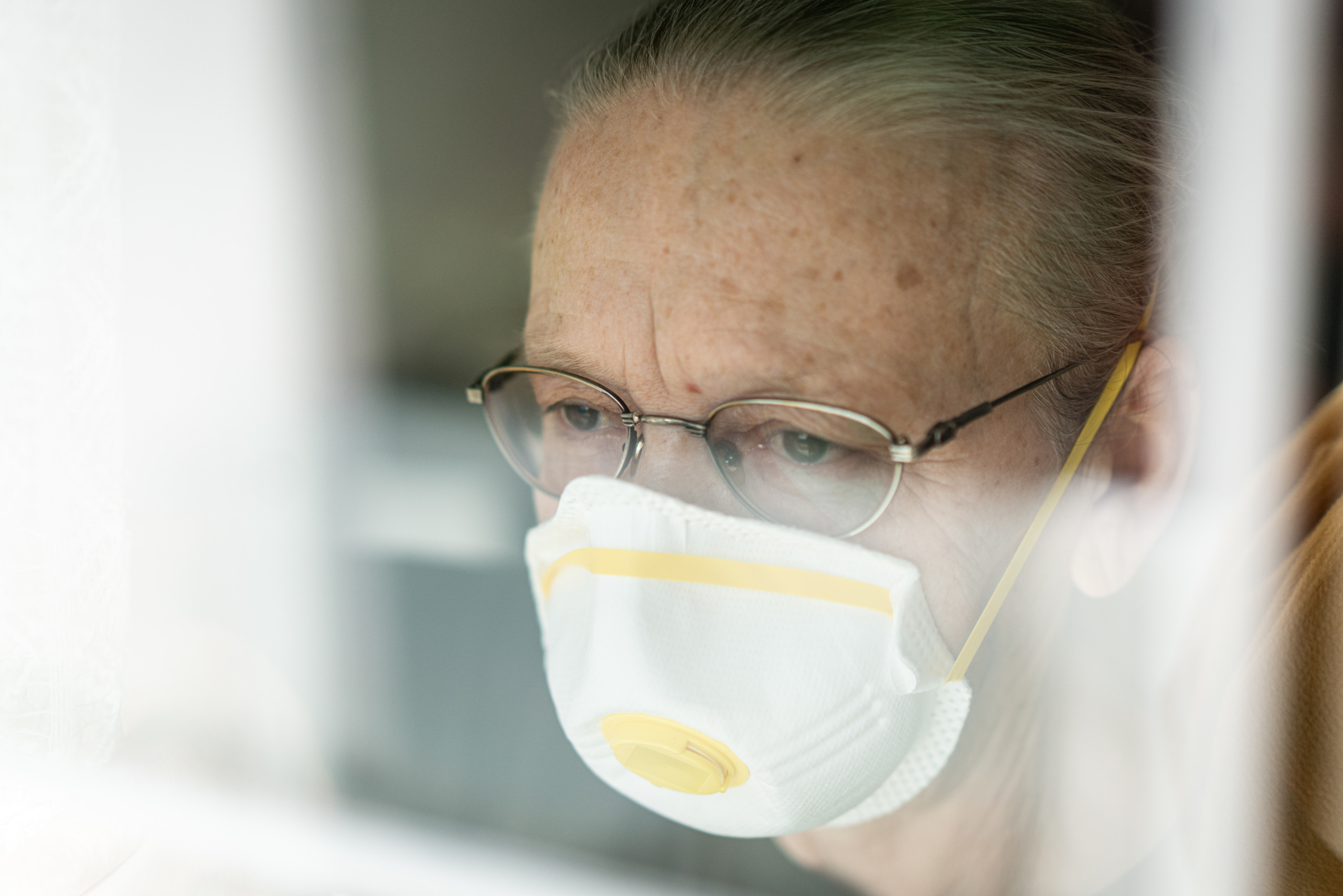 Senior woman in quarantine of Corona virus