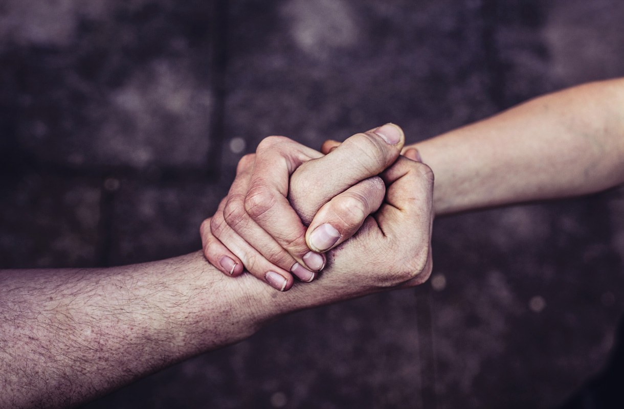 Hands connected together