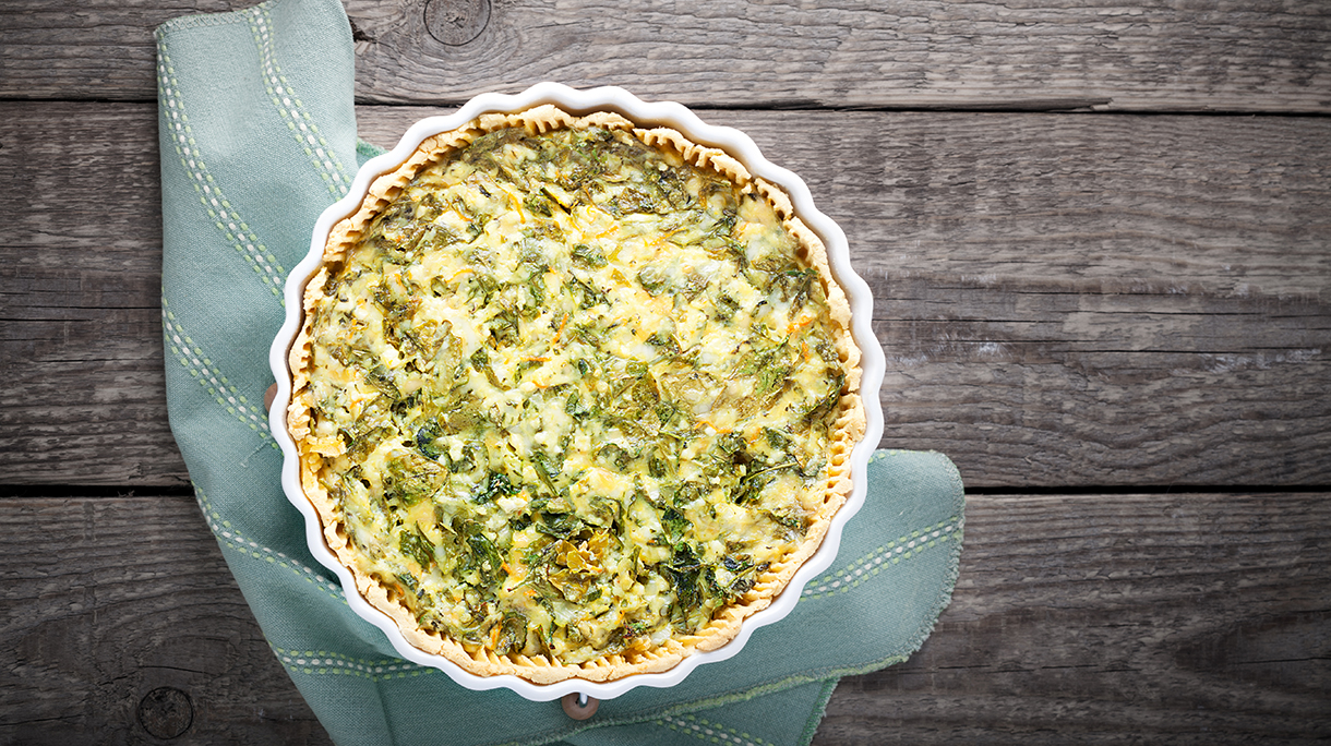 Spinach quiche, gluten free