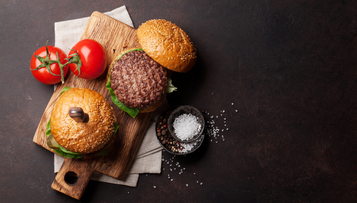 Tasty grilled home made burgers