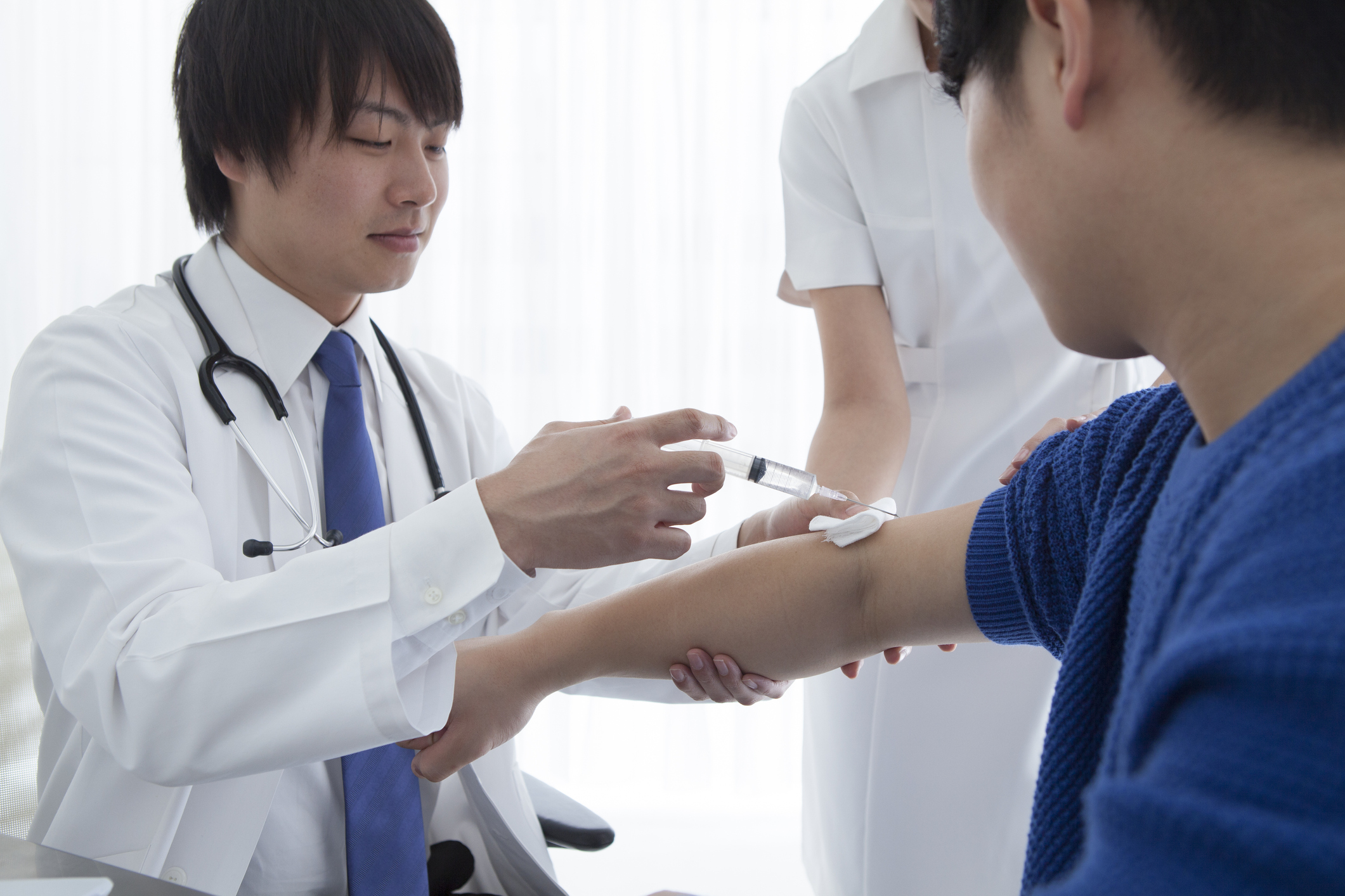 Patients receiving the vaccination of disease