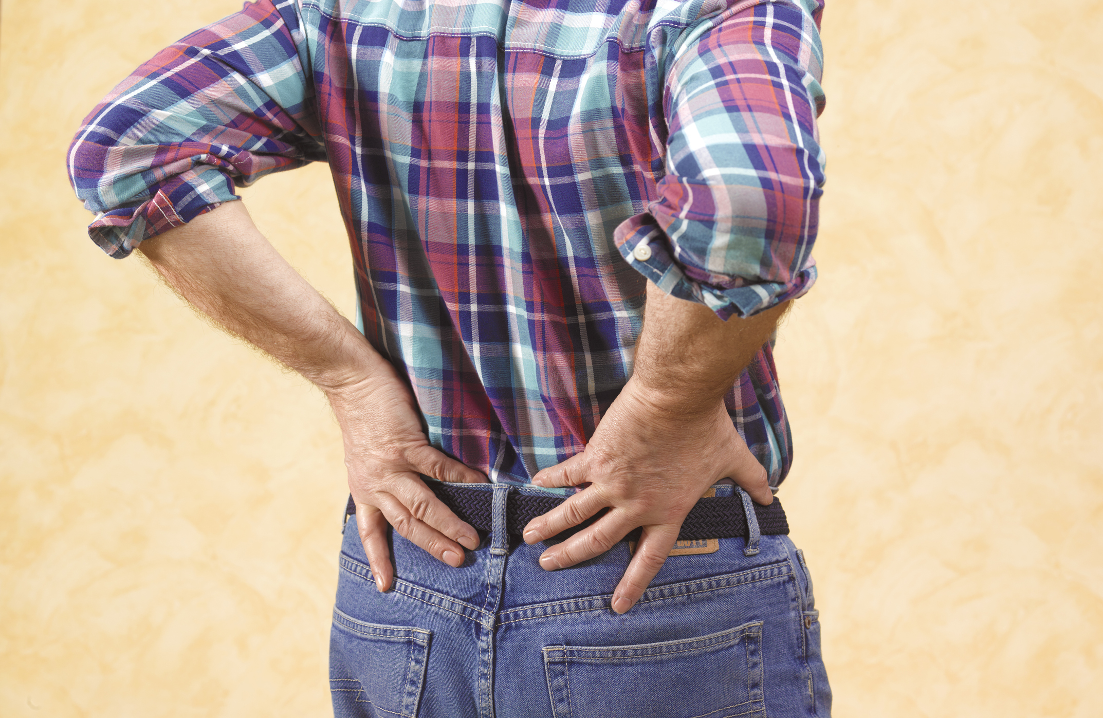 Senior man with bad back