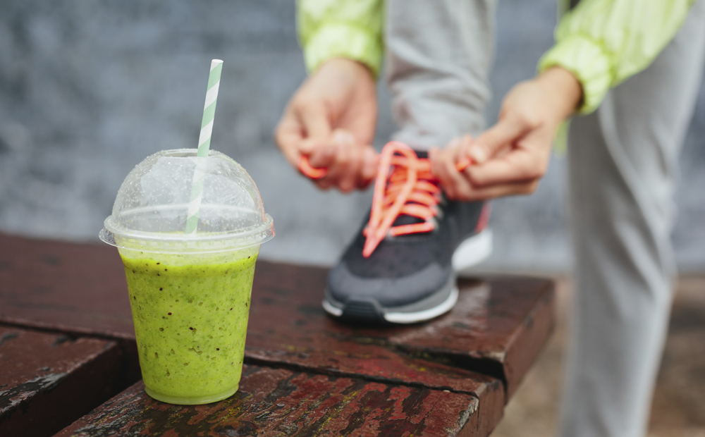 Detox smoothie before running workout