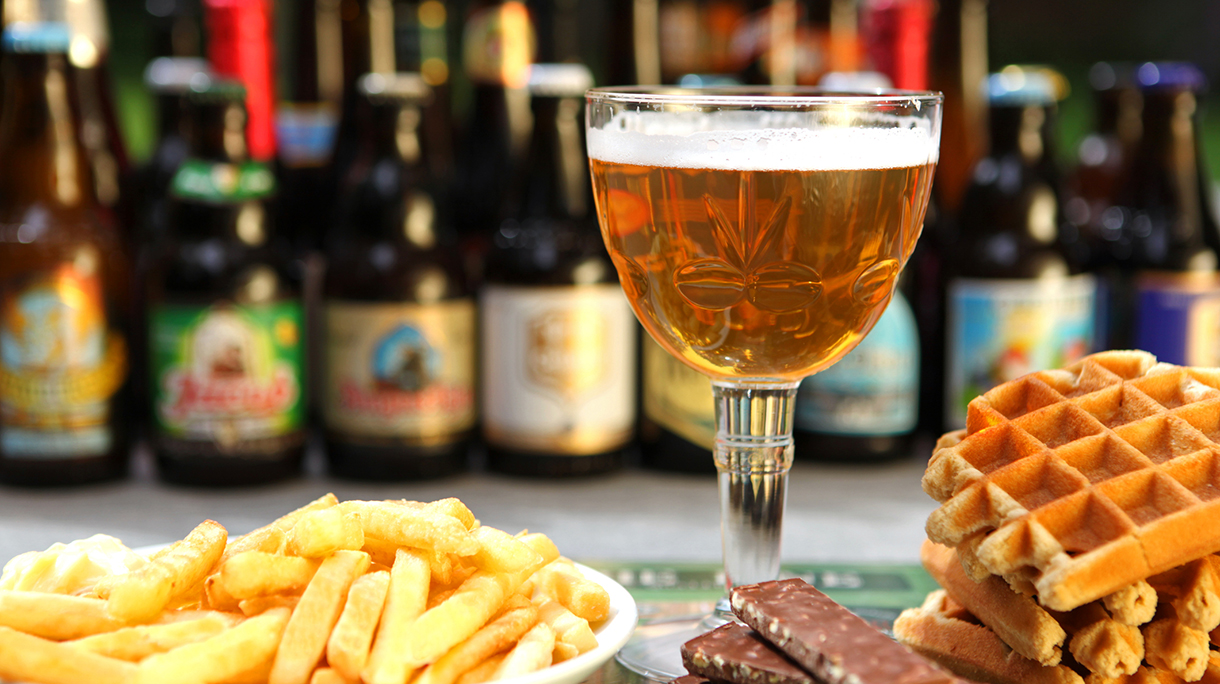 Belgian Beer, Waffles, Chocloate and Fries