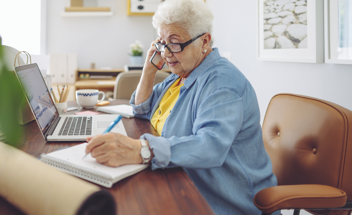 Senior woman at home