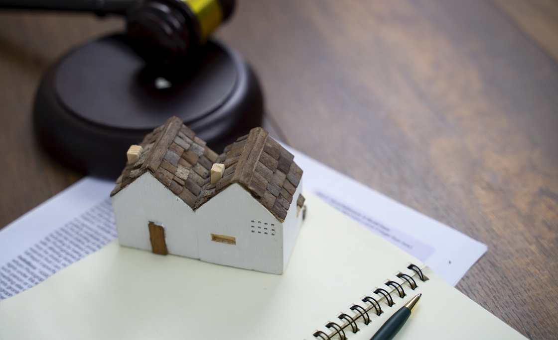 Gavel With Small House Model