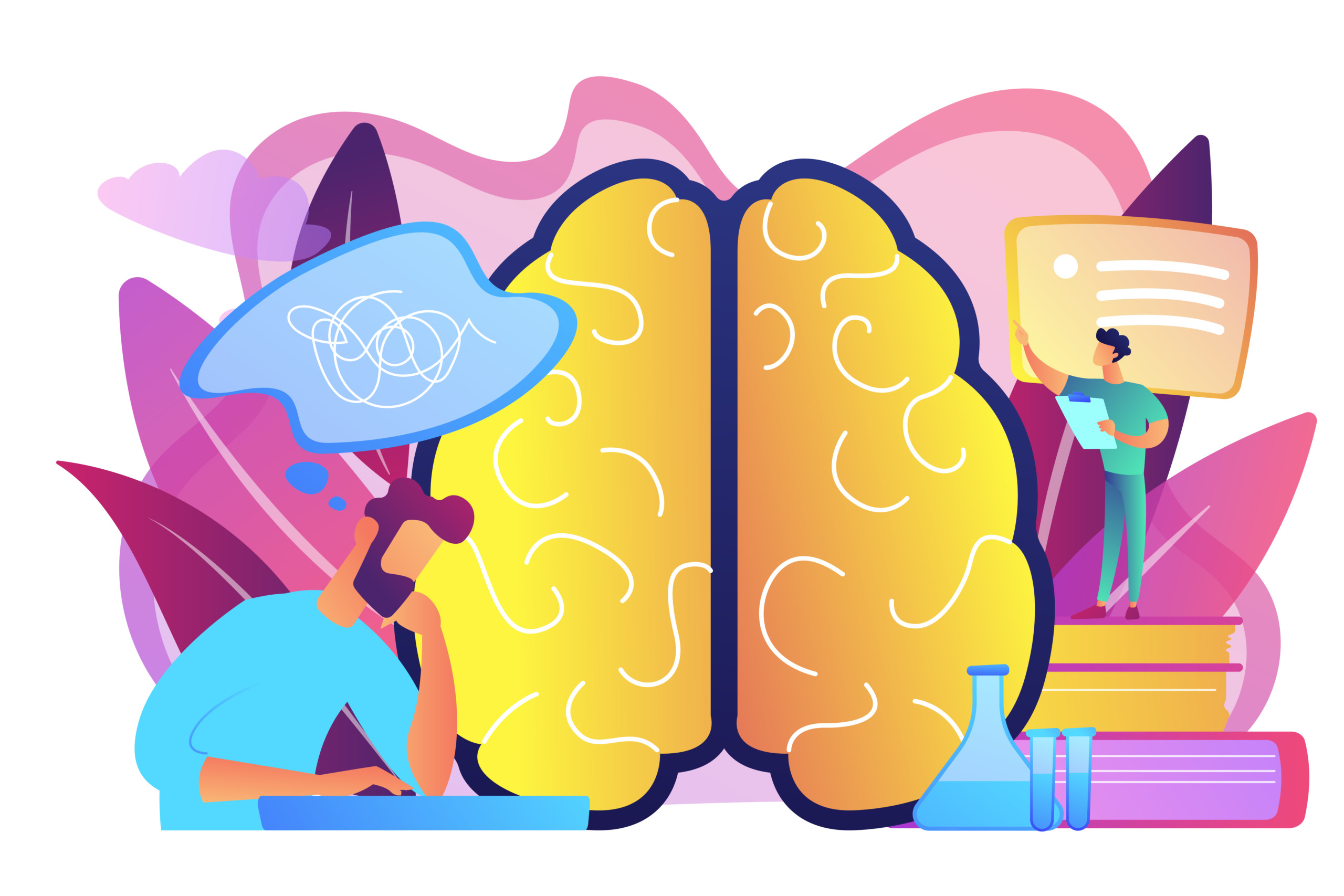 Alzheimer disease concept vector illustration.