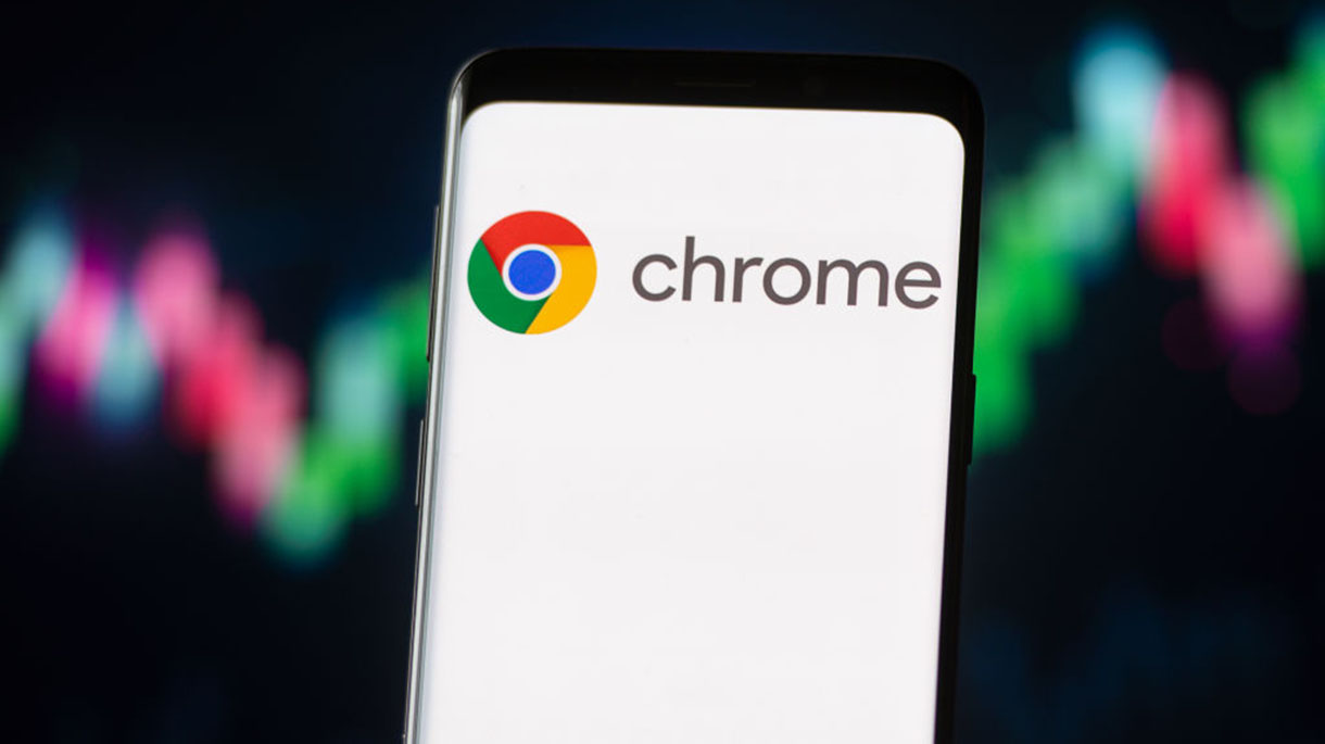 In this photo illustration a Google Chrome logo seen
