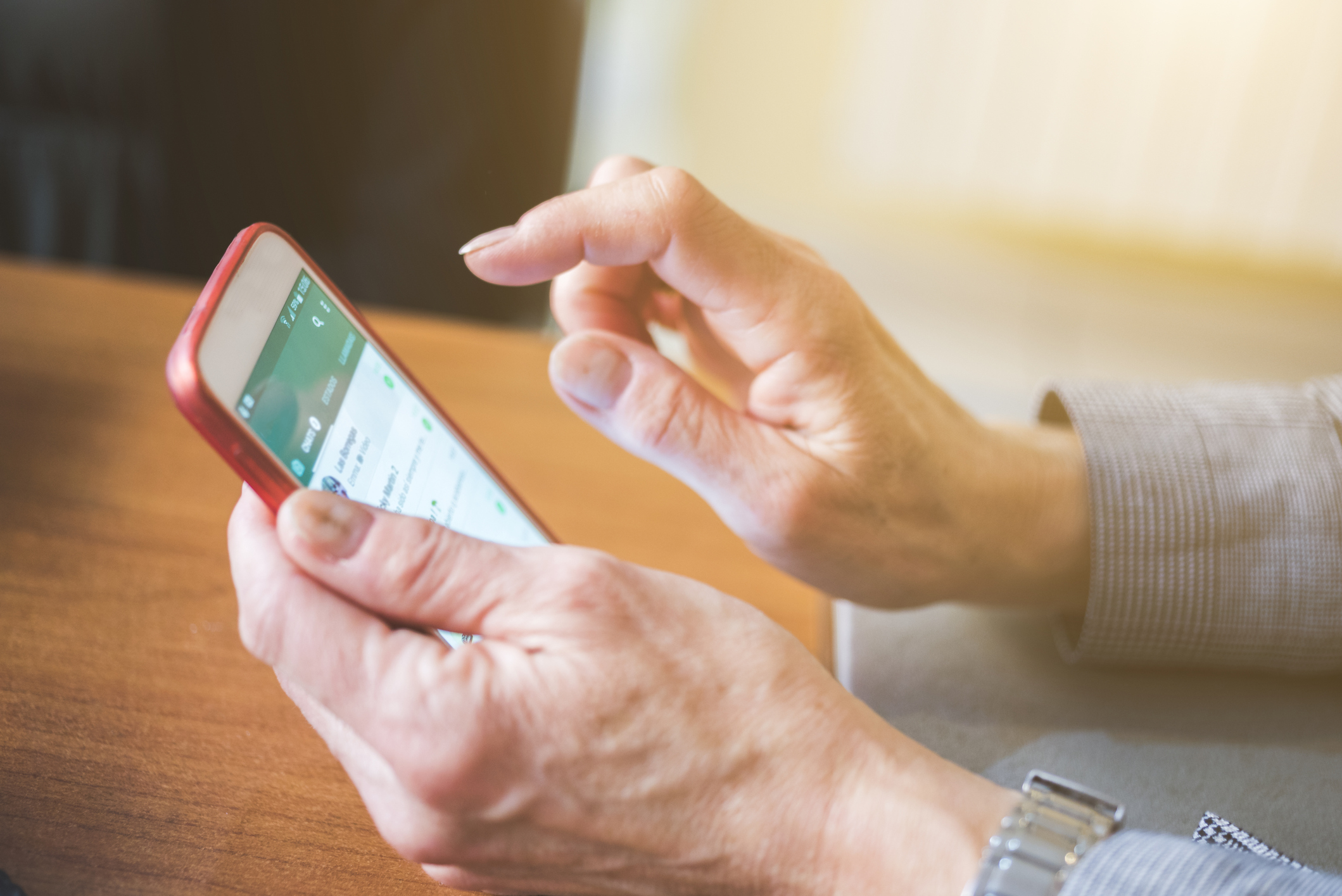 Woman with smart phone