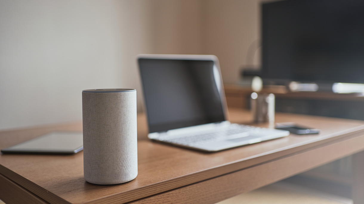 Working from home and Using a smart speaker