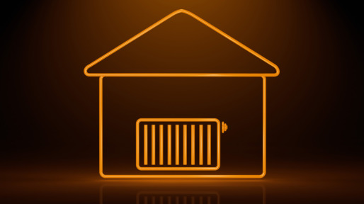 symbolized house and radiator