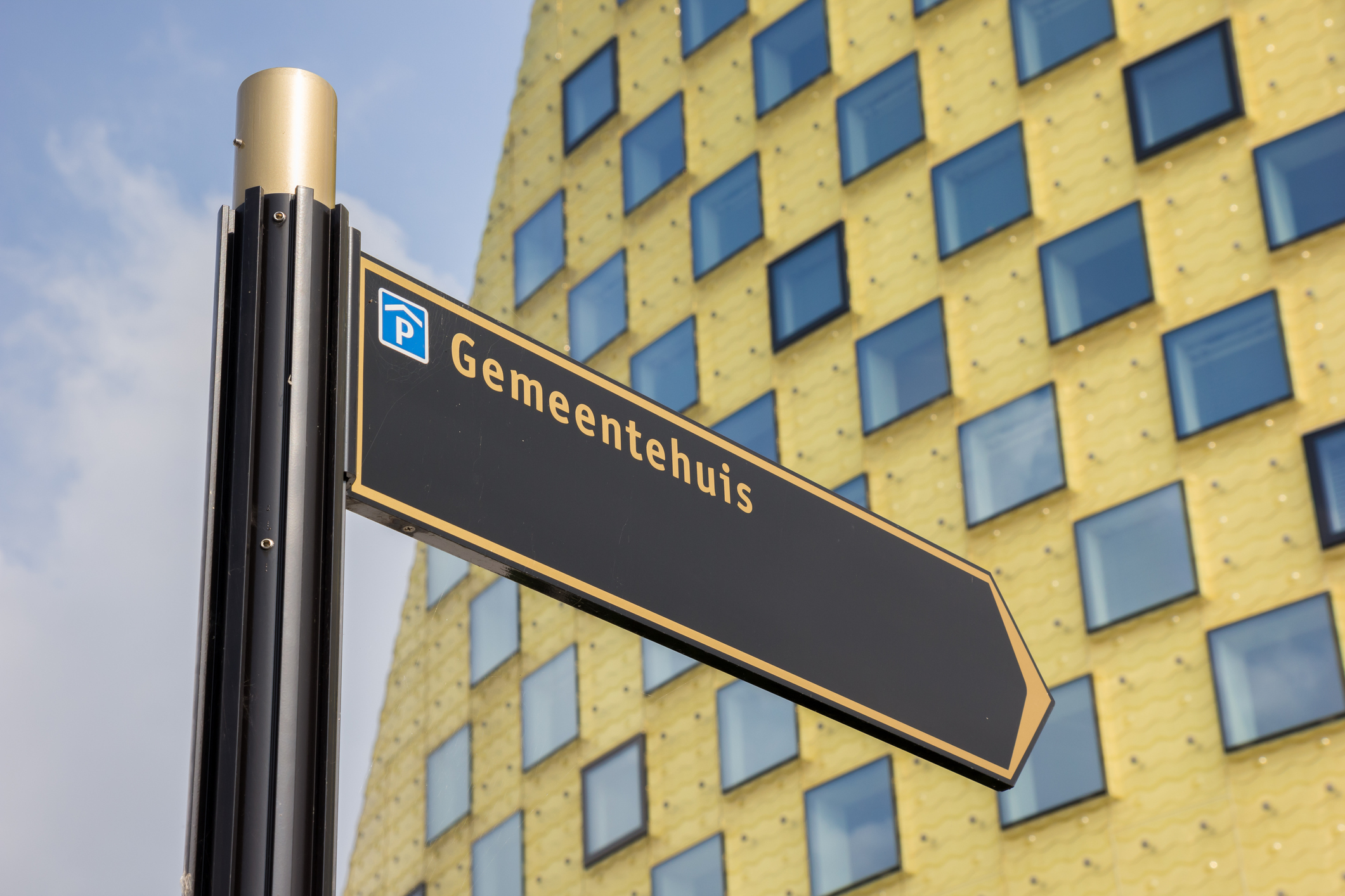 Sign in front of the town hall of Hardenberg