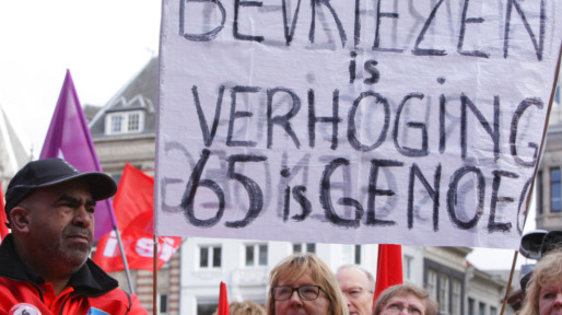 Strikers For A Better Pension In Amsterdam