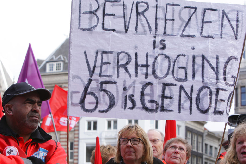 Strikers For A Better Pension In Amsterdam