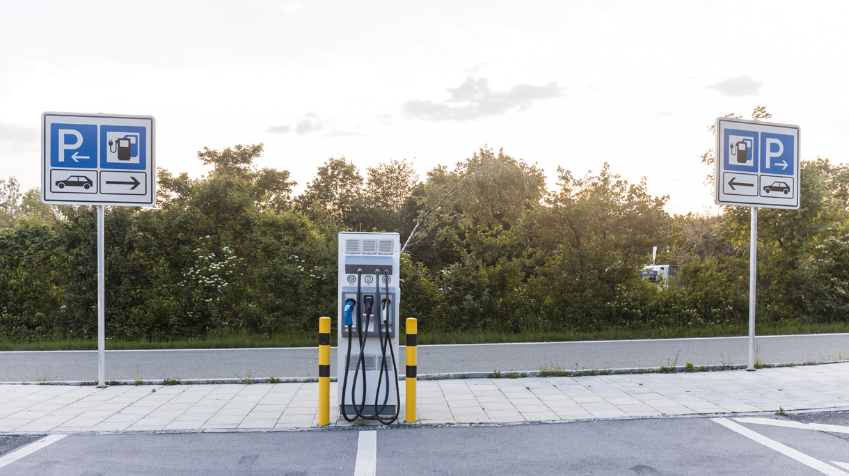 Electric Vehicle Charging Station at the motorway