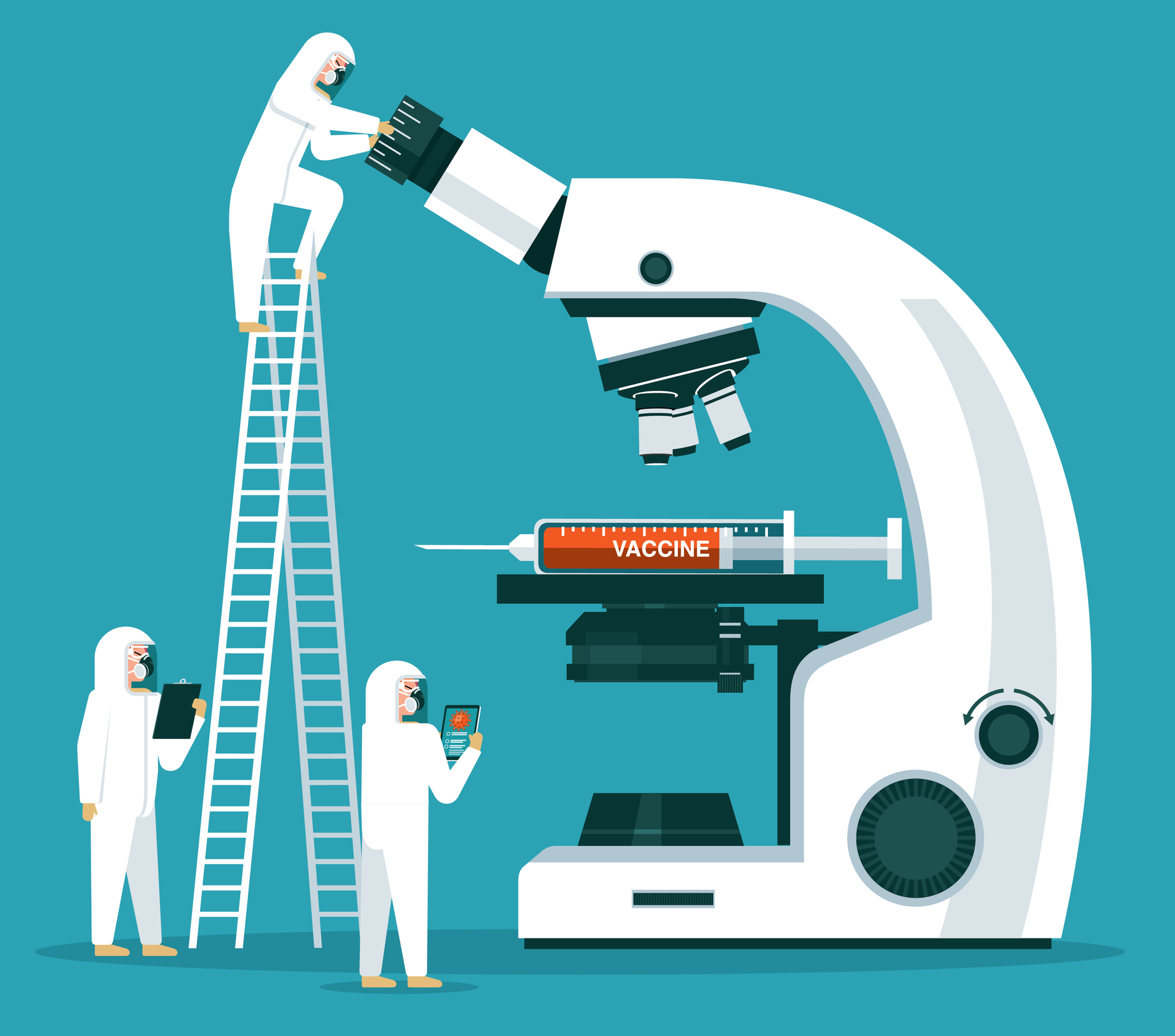 Scientists analyzing – Vaccine