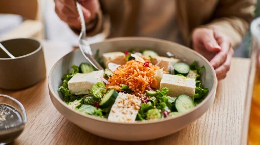 vegetarische maaltijd met tofu