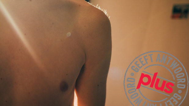 Pretty Bare Male In Chest Soft Golden Evening Light