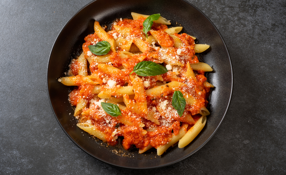 Penne with Tomato Pesto Sauce