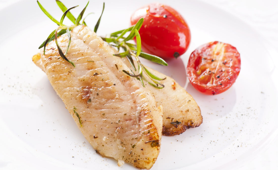 Fried Fish Fillet with Tomatoes